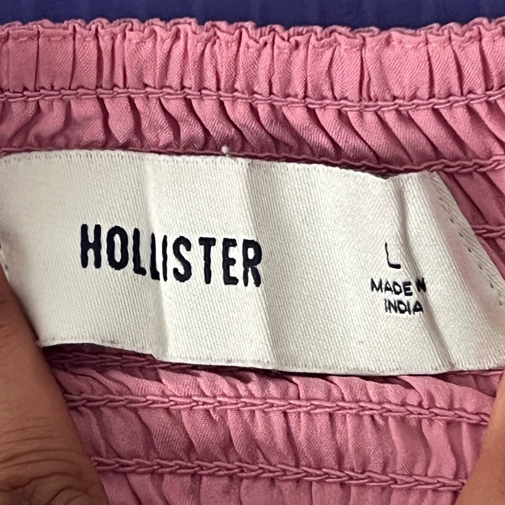 Hollister Pink Ruffled Button-Front Cami Top - Picture 3 of 4